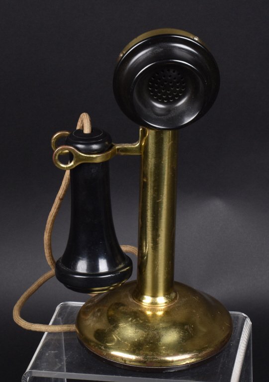 BRASS WESTERN ELECTRIC CANDLESTICK PHONE (1 of 3)