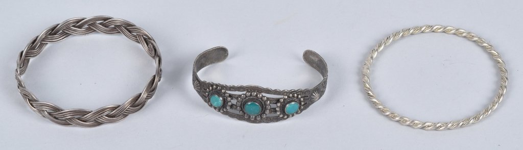 Lot of 3 STERLING SILVER BRACELETS (1 of 4)