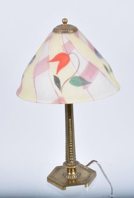 PAIRPOINT ART DECO SIGNED BOUDOIR LAMP (1 of 7)