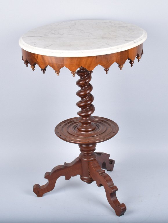 VICTORIAN MARBLE TOP TABLE (1 of 4)
