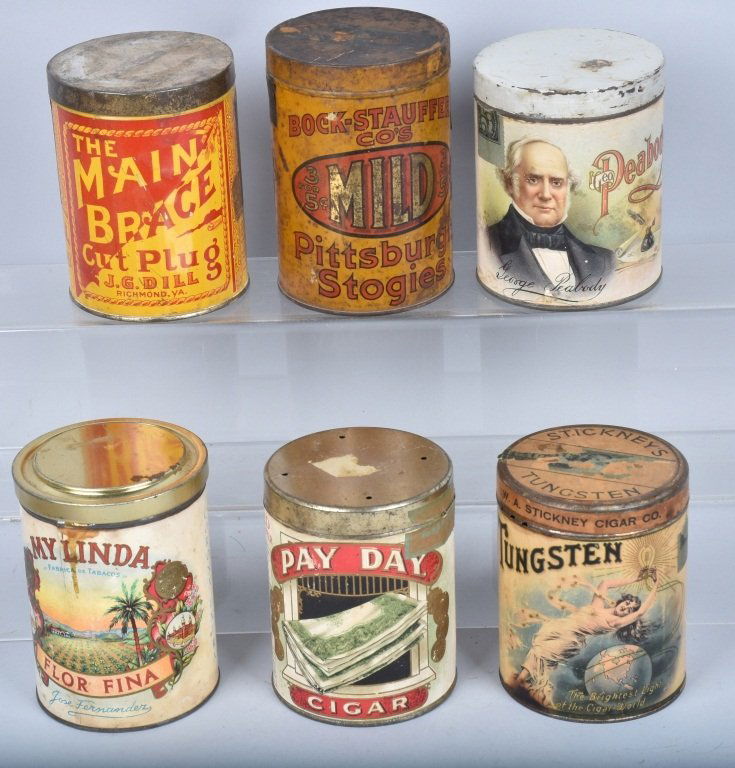 6- VINTAGE CIGAR TINS (1 of 4)