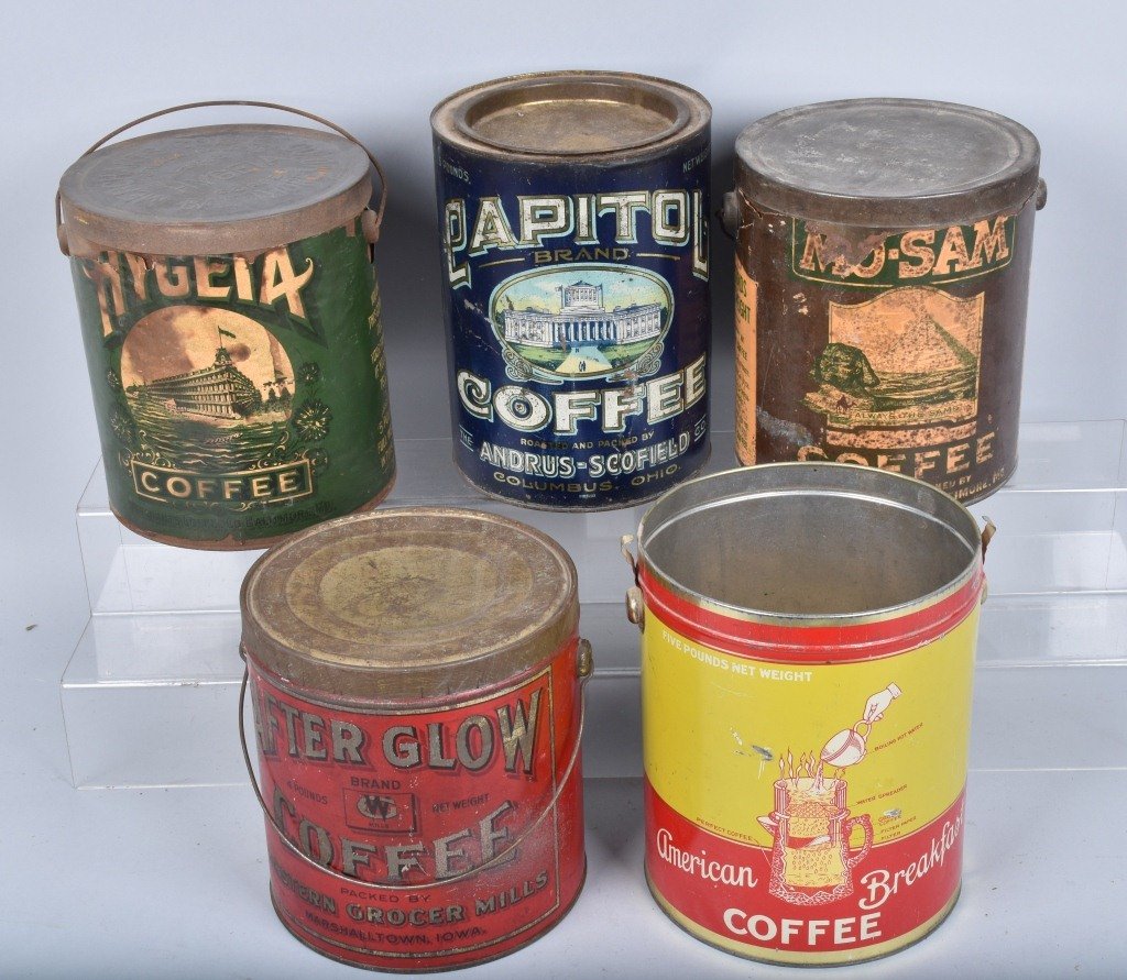 5- 5LB. COFFEE TINS (1 of 6)