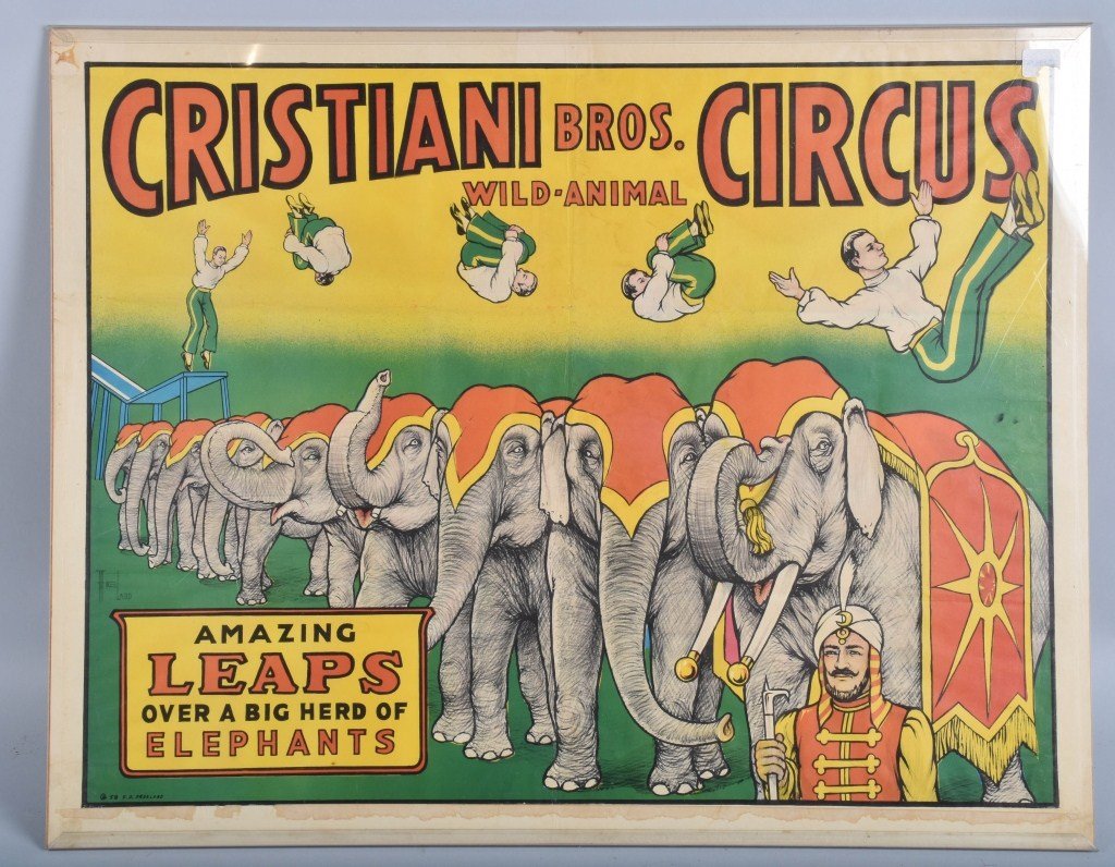 CRISTIANI BROS. WILD ANIMAL CIRCUS POSTER (1 of 3)
