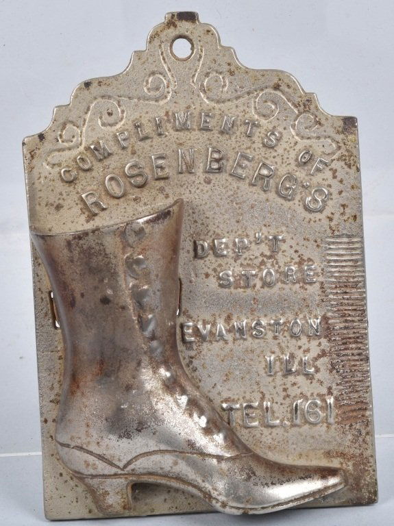 CAST IRON ADVERTISING BOOT MATCH SAFE, VINTAGE (1 of 5)
