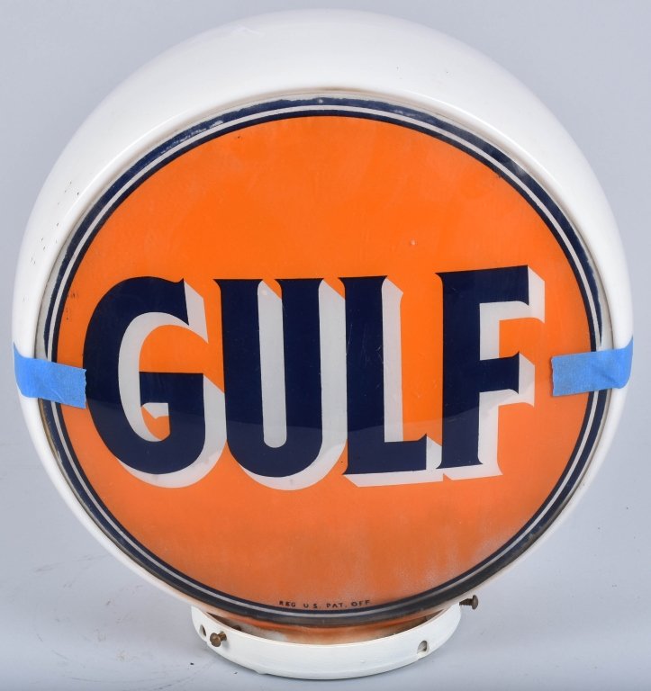 VINTAGE GULF Milk Glass GAS PUMP GLOBE Apr 02, 2016 Milestone