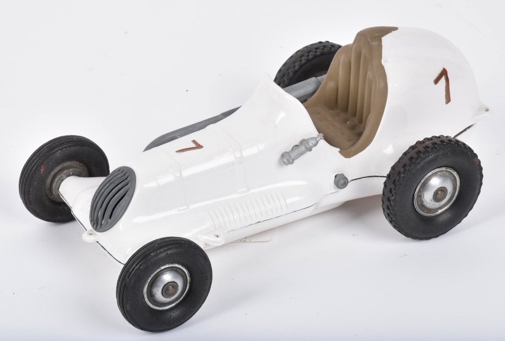 ROY COX THIMBLE DROME CHAMPION RACER: Racer is all restored condition. Brake handle on side is broke. 9" Excellent