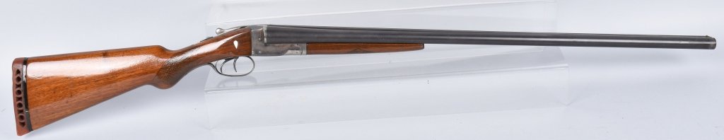 HUNTER ARMS, THE FULTON 12 GA. SHOT GUN: SN F68337, 30" double barrels with excellent mirror bores, nice action, smooth metal with very good markings. Stock has been nicely refinished. Excellent *