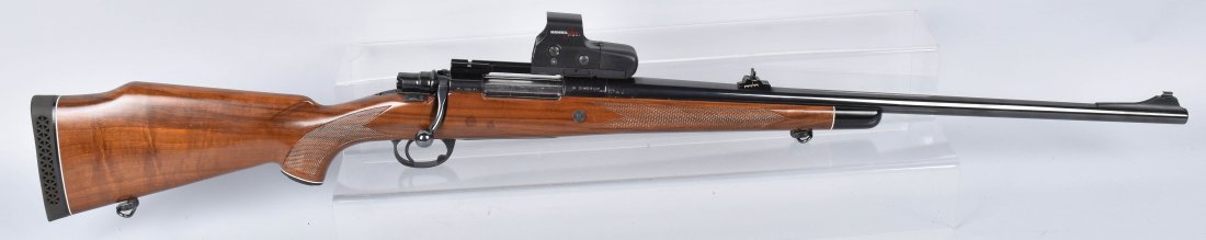 INTERARMS MARK X, .458 WIN., RIFLE & SCOPE: SN B203656, 24" barrel with excellent mirror bore, tight action, retains original finish, excellent checkered walnut stock, includes Bushnell Holo Sight scope, Near Mint *