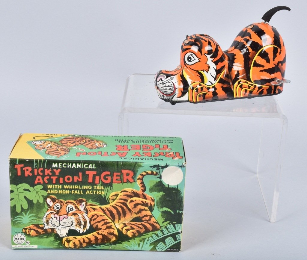 MARX Tin Windup TRICKY ACTION TIGER w/BOX (1 of 5)