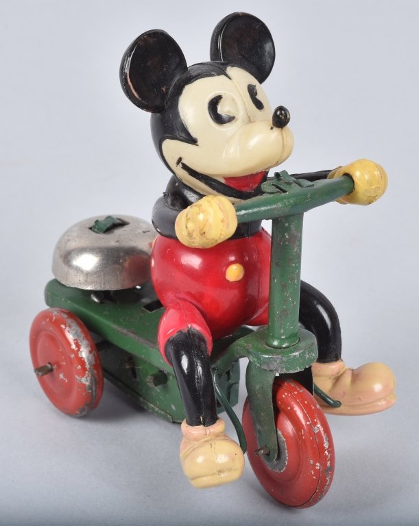 CELULLOID Windup MICKEY MOUSE ON TRIKE (1 of 4)