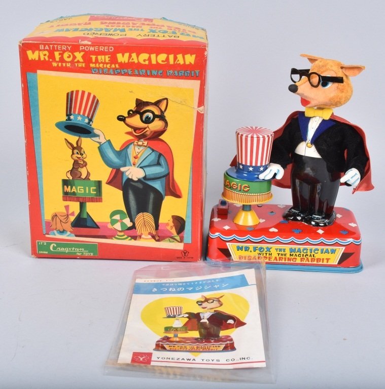 CRAGSTAN Battery Op MR FOX THE MAGICIAN w/ BOX (1 of 10)