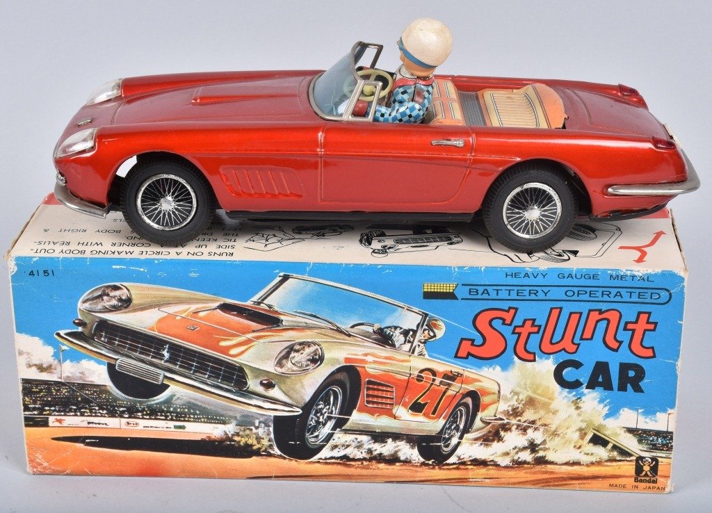 BANDAI Battery Op FERRARI STUNT CAR w/BOX (1 of 8)