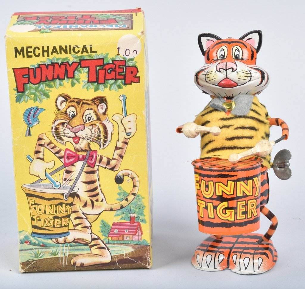 MARX Windup FUNNY TIGER w/ BOX (1 of 4)