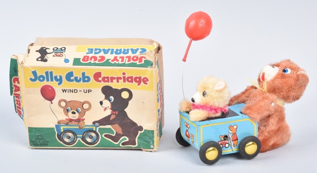 JAPAN Windup JOLLY CUB CARRIAGE w/ BOX (1 of 6)