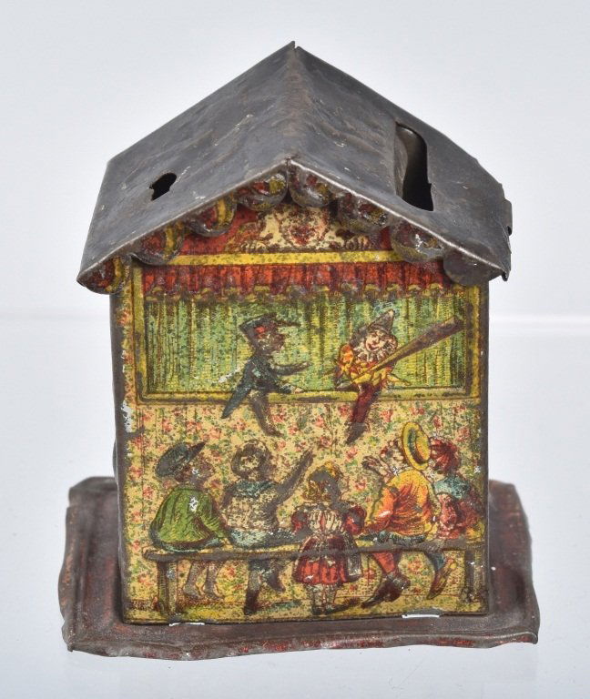 GERMAN TIN PUNCH & JUDY STILL BANK (1 of 4)
