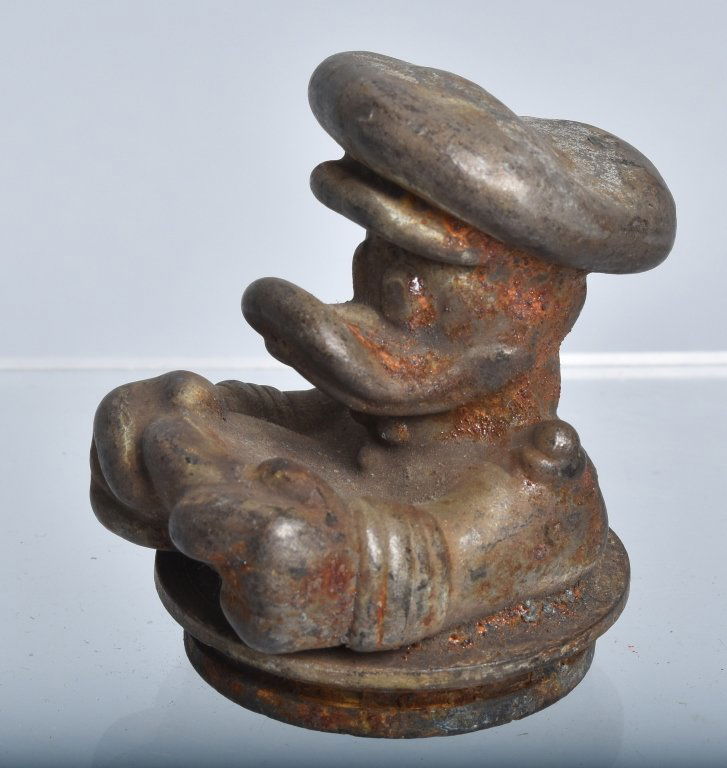 Early CAST IRON DONALD DUCK HOOD ORNAMENT (1 of 3)