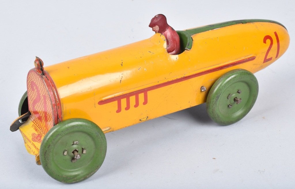 STRAUSS Tin Windup #21 RACE CAR (1 of 5)