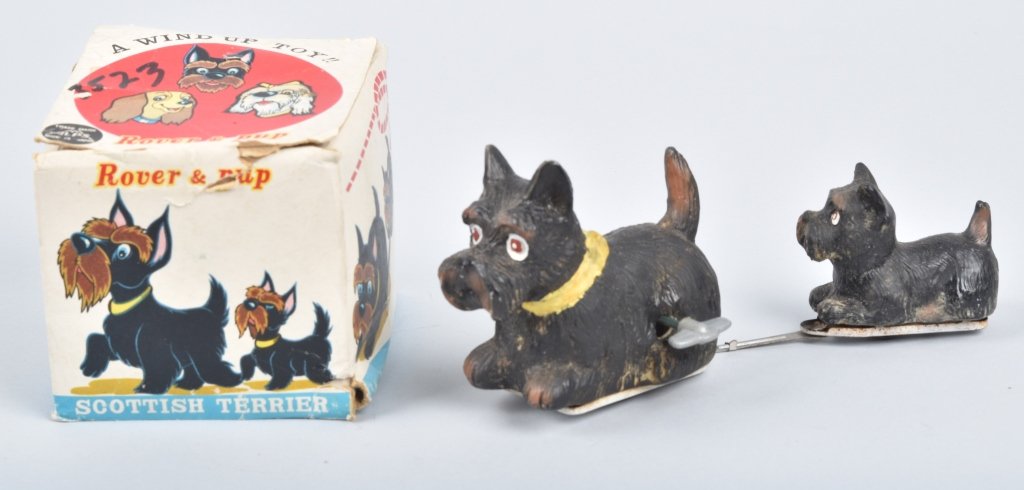 ALPS Windup SCOTTISH TERRIER & PUP w/BOX (1 of 6)