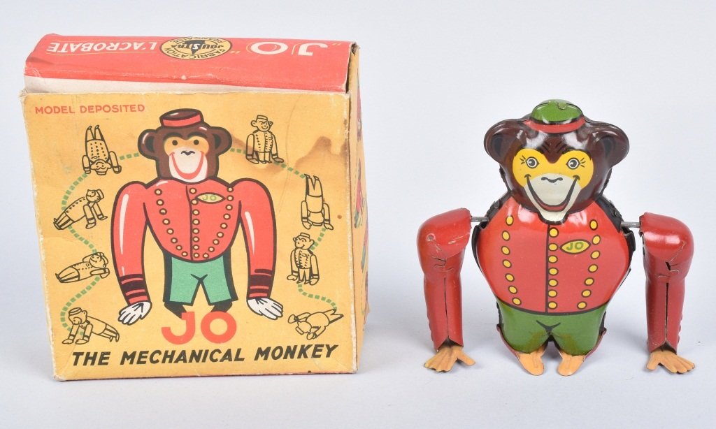 JOUSTRA Tin Windup JO ROLLING MONKEY w/ BOX (1 of 6)