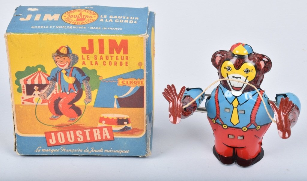 JOUSTRA Tin Windup JIM SKIP ROPE MONKEY w/ BOX (1 of 6)