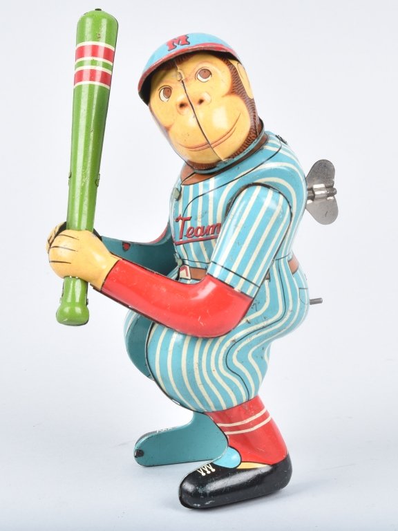 JAPAN Tin Windup MONKEY BASEBALL PLAYER (1 of 5)