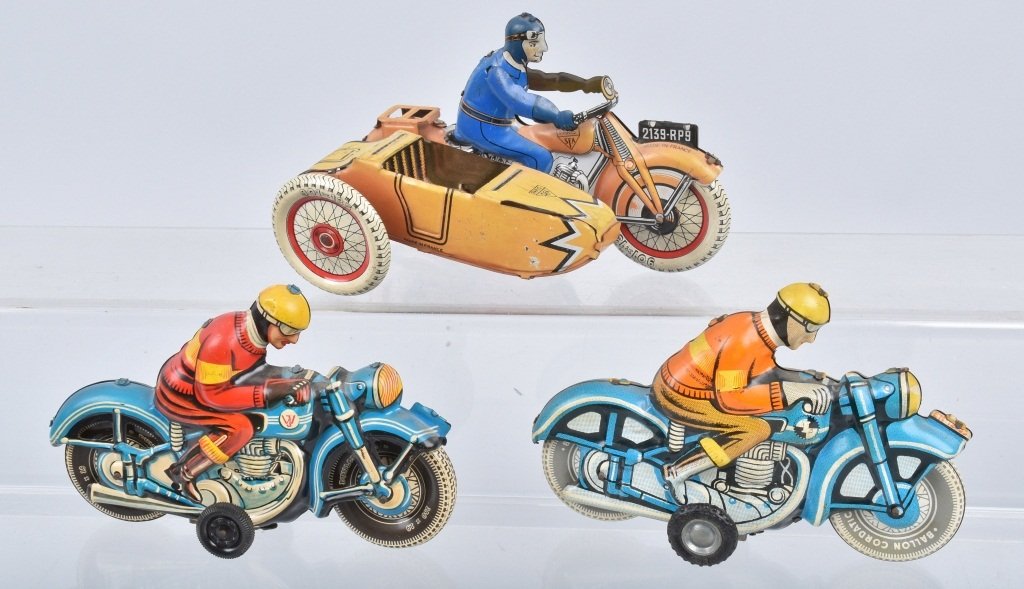 Lot of 3 TIN MOTORCYCLES (1 of 5)