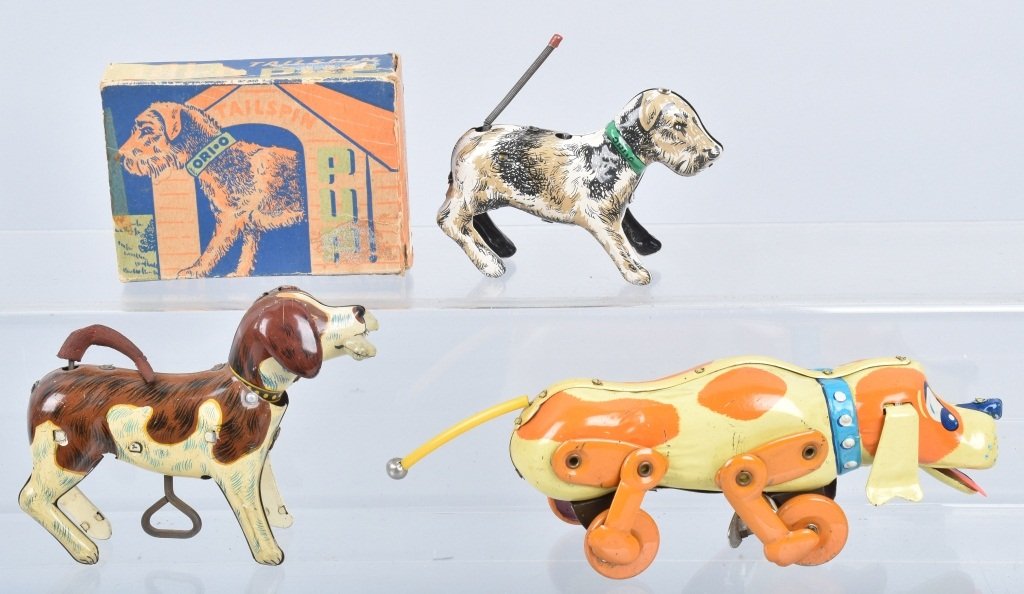 Lot of 3 TIN DOGS (1 of 4)
