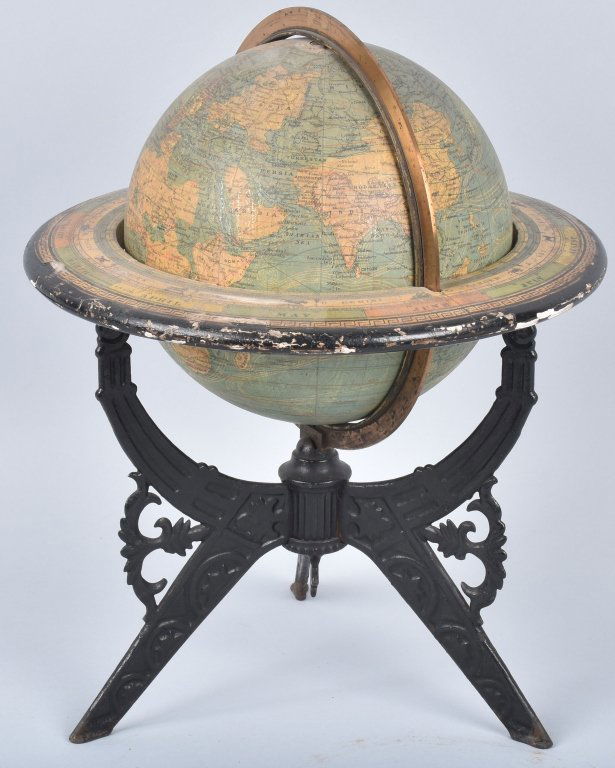 ANTIQUE 8"  TERRESTRIAL GLOBE BY HOLBROOK (1 of 5)