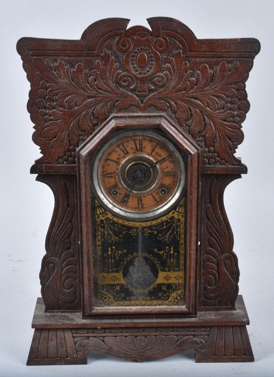 ANTIQUE SESSIONS OAK KITCHEN CLOCK & ALARM (1 of 4)