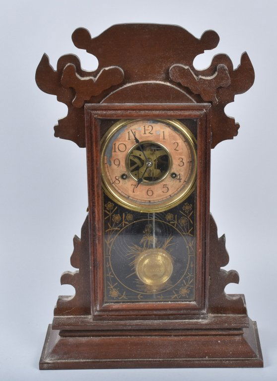 ANTIQUE OAK KITCHEN CLOCK (1 of 4)