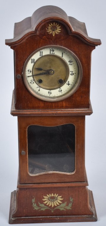 MINIATURE GRANDFATHER CLOCK, VINTAGE (1 of 5)