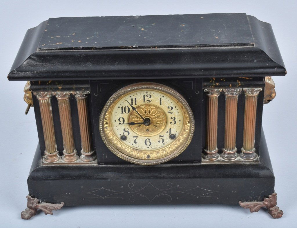 ANTIQUE SETH THOMAS ORNATE SHELF CLOCK (1 of 4)