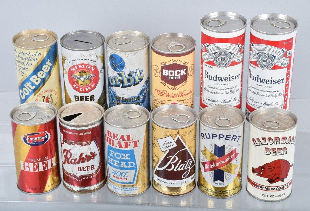 12- VINTAGE BEER CANS (1 of 3)