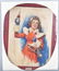 Early Cardboard PEPSI COLA ADVERTISING SIGN