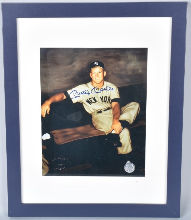 MICKEY MANTLE AUTOGRAPHED Ray Gallo Print w/ CERT (1 of 5)