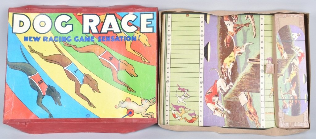 Early DOG RACE GAME w/ BOX (1 of 4)