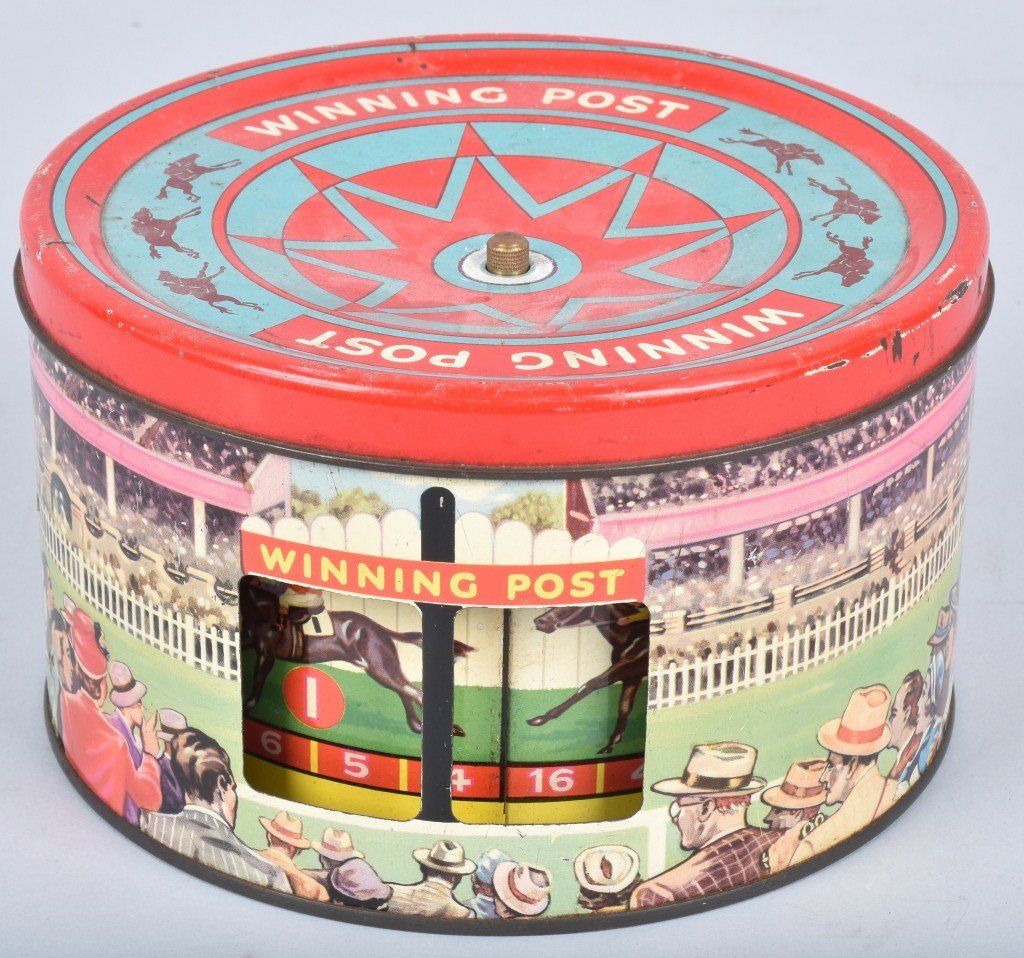 Early Tin WINNING POST HORSE RACE GAME (1 of 5)