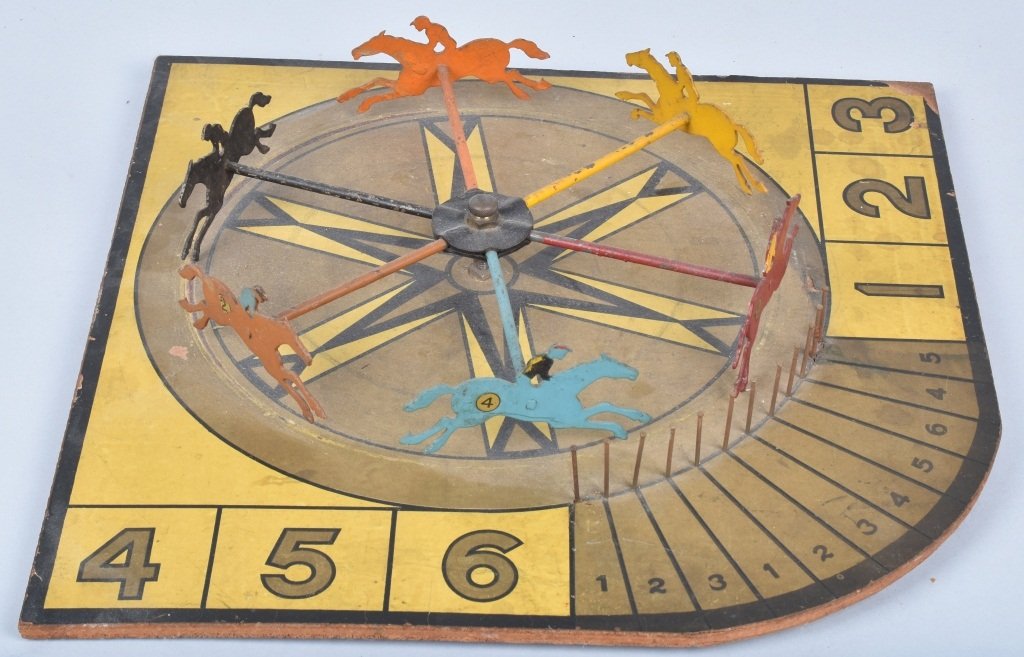Early RACING STAR HORSE RACE GAME Roulette Style (1 of 3)