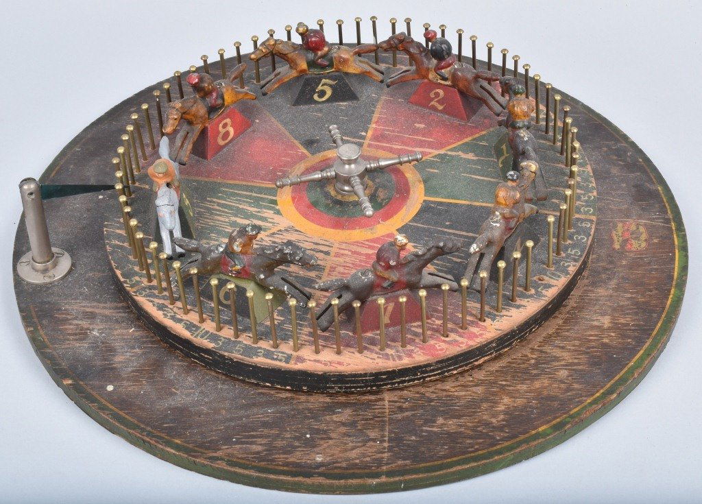 MASON CO. HORSE RACE ROULETTE WHEEL (1 of 4)