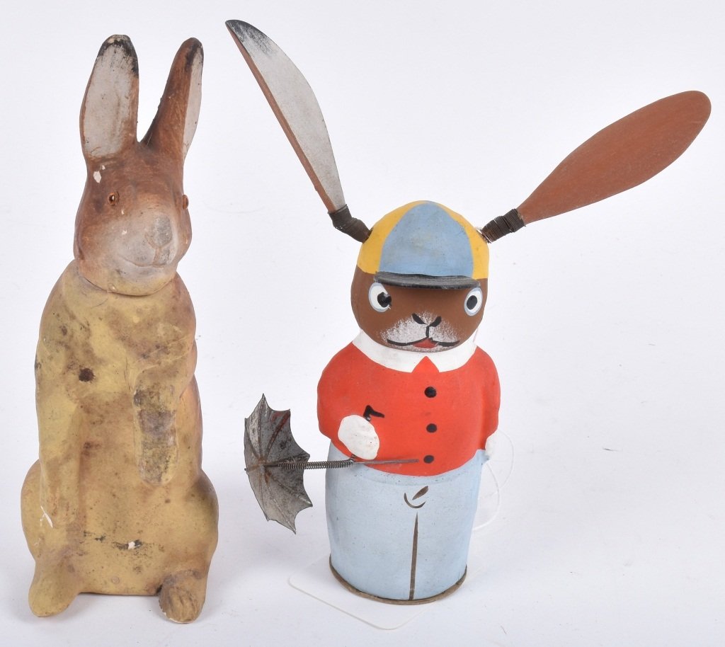 TWO RABBIT CANDY CONTAINERS (1 of 5)