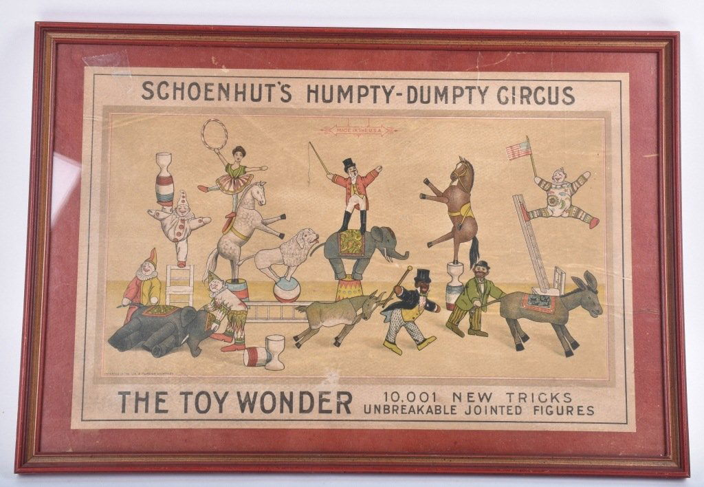 SCHOENHUT HUMPTY DUMPTY CIRCUS BOX LID (1 of 3)