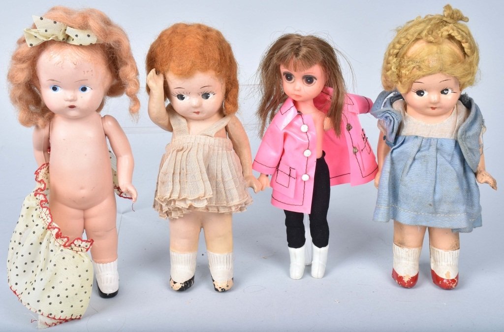 FOUR COMPOSITION and VINYL DOLLS (1 of 3)