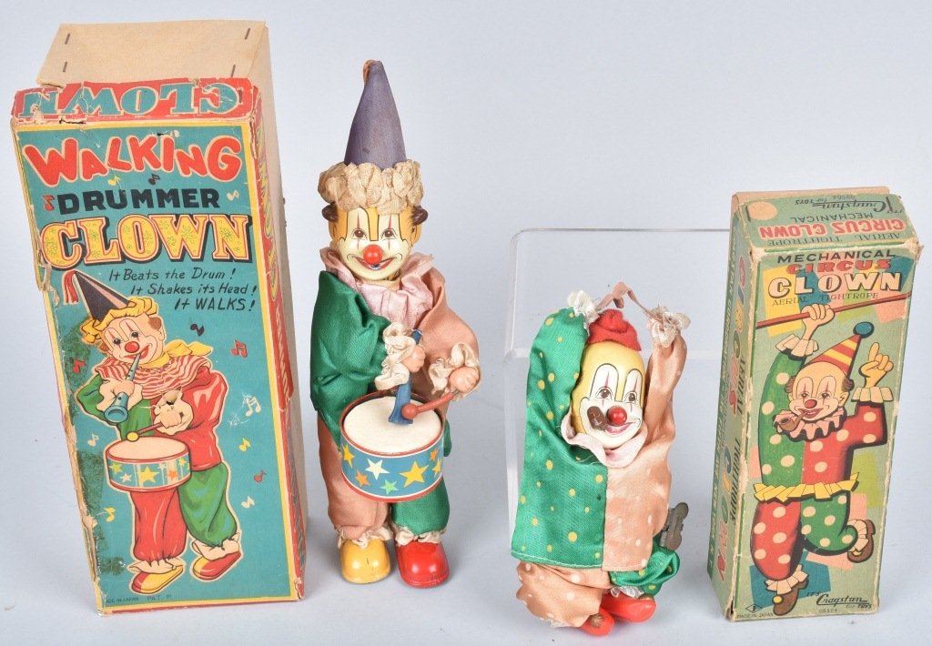 TWO BOXED CIRCUS CLOWNS (1 of 5)