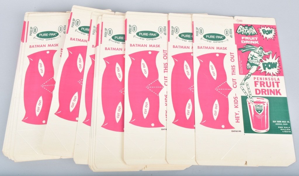 25- 1966 BATMAN FRUIT DRINK NOS CARTONS (1 of 2)