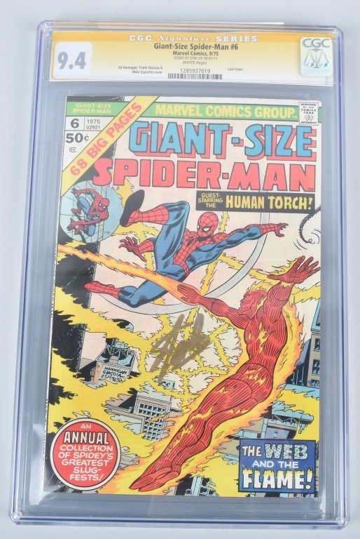 GIANT-SIZE SPIDERMAN #6 CGC 9.4 Signed by STAN LEE (1 of 3)