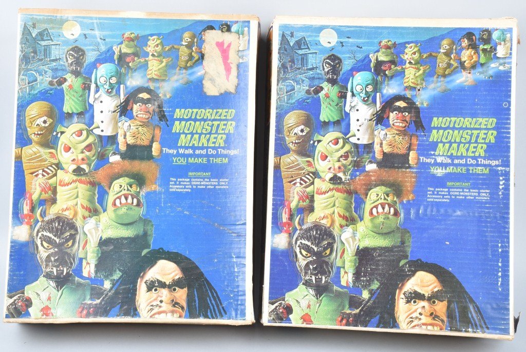 TWO MOTORIZED MONTER-MAKER IN BOX BY TOPPER TOYS (1 of 6)