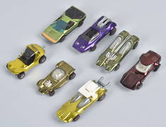 3 Blue Red Line Hot Wheels. Python (missing engine), Custom T-Bird, Beatnik  Bandit (cracked lens) - Bid On Estates Auction Services