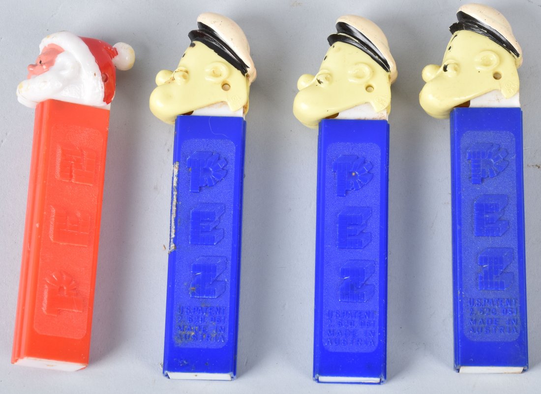 Lot of 4 PEZ CONATINERS POPEYE & SANTA (1 of 3)