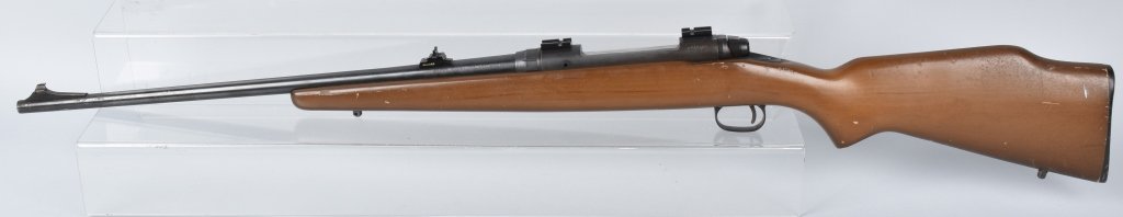 SAVAGE M110E .270 WIN, RIFLE: SN F440285, 23" barrel with very good bore, nice overall finish, stock has rubs and marks, strong action, has Williams rear sight and scope mountings. Very Good plus *