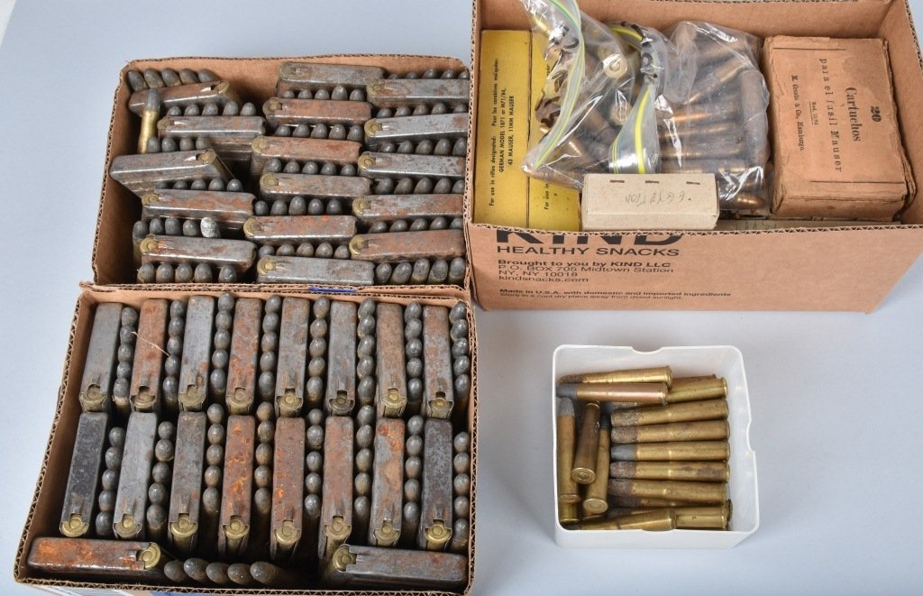 11mm AMMUNITION: 320+ 11mm Austrian manlicher 275+ 11mm Mauser, Egyptian, & Spanish